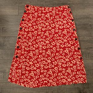 Madewell floral midi skirt